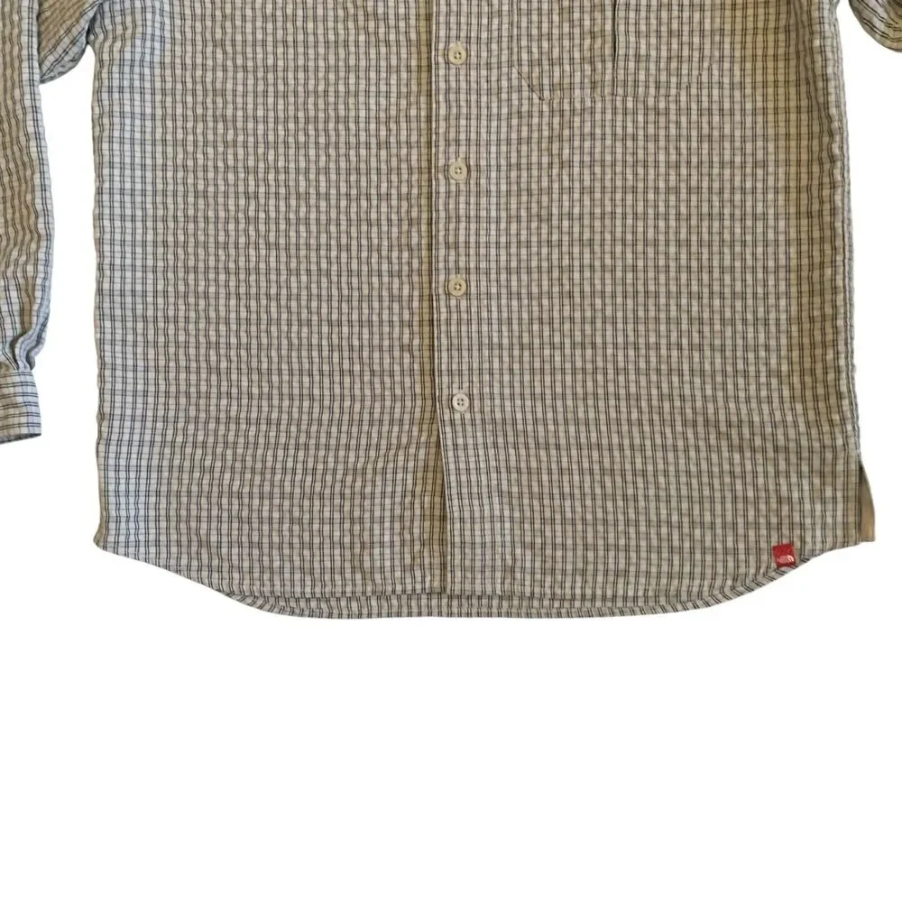 The North Face Men's Size M Button Down Long Sleeve Adult Plaid Shirt